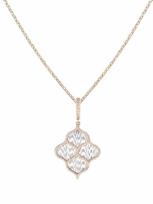 Boghossian 18kt rose gold Titanium Fiber rain diamond pendant necklace - Pink