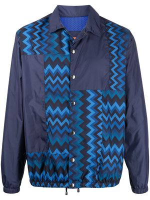 Missoni patchwork zig-zag print jacket - Blue