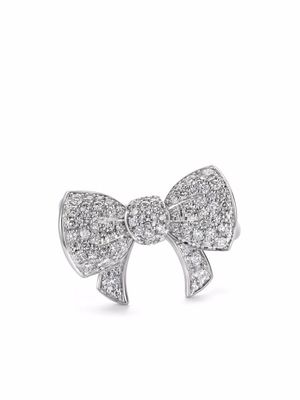 David Morris 18kt white gold Beaux diamond ring - Silver