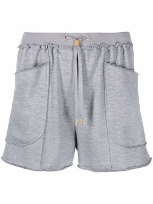 TOM FORD high-waist drawstring shorts - Grey