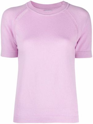 Barrie cashmere short-sleeved top - Purple
