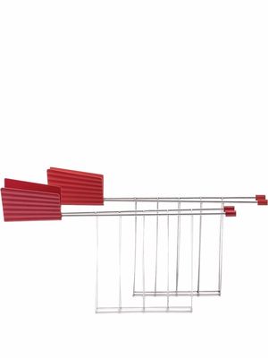 Alessi Plissé toaster tongs - Red