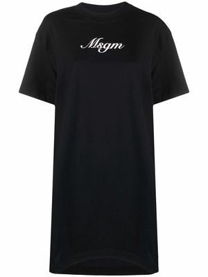 MSGM logo-print T-shirt dress - Black