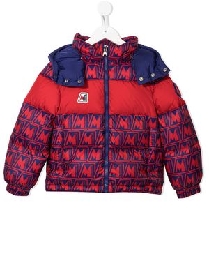 Moncler Enfant logo-print padded jacket - Red