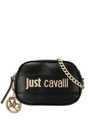 Just Cavalli logo plaque cross body bag - Black