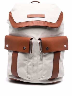 Brunello Cucinelli multi-pocket backpack - White