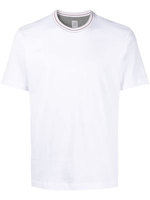 Eleventy contrasting crew neck T-shirt - White