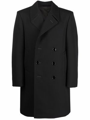 Lemaire double-breasted midi coat - Black