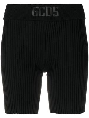 Gcds ribbed-knit cycling shorts - Black