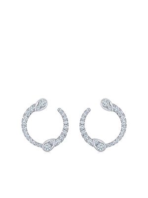 KWIAT 18kt white gold Eclipse diamomnd hoop earrings - Silver