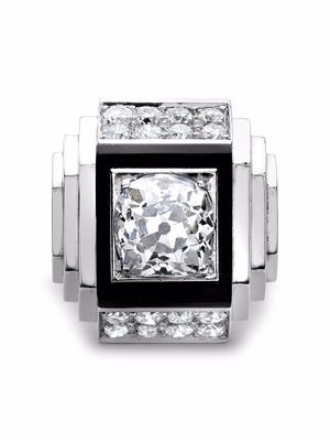 René Boivin pre-owned platinum Art Deco cocktail diamond ring - Silver