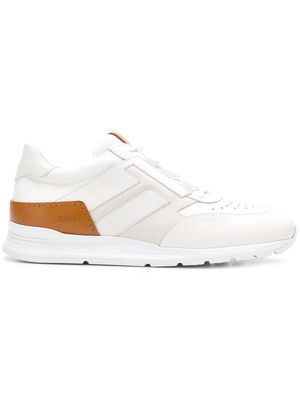 Tod's contrast panels sneakers - White
