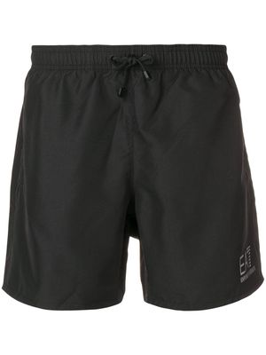 Ea7 Emporio Armani logo print swim shorts - Black