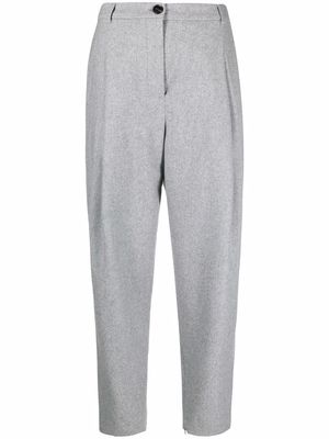 12 STOREEZ pleated zip-hem trousers - Grey