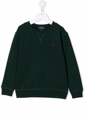 Ralph Lauren Kids embroidered-logo sweatshirt - Green