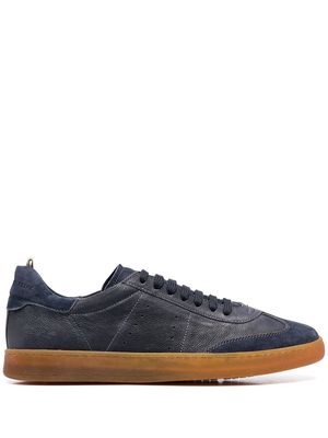 Officine Creative perforated detail lace-up sneakers - Blue