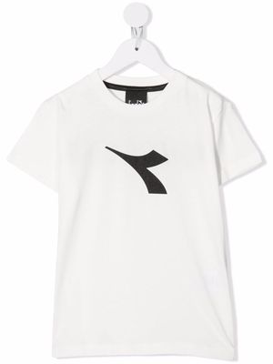 Diadora Junior logo-print cotton T-Shirt - White