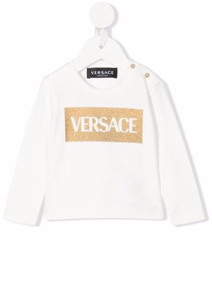 Versace Kids logo-print sweatshirt - White