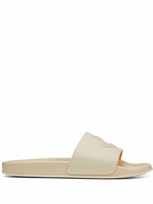 Jimmy Choo Port logo-plaque slides - Neutrals