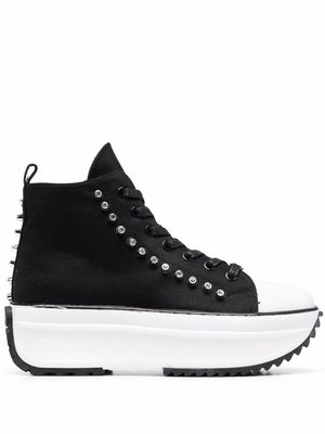 Cult lace-up flatform sneakers - Black