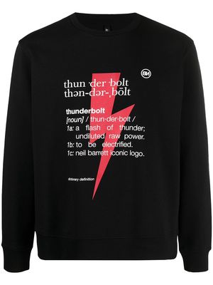 Neil Barrett Thunderbolt-print sweatshirt - Black