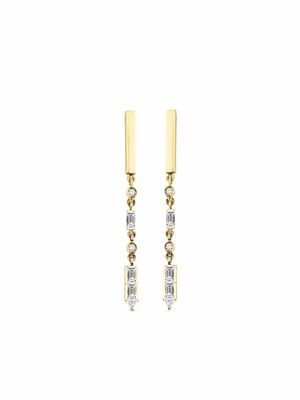 Gfg Jewellery 18kt yellow gold Artisia bar diamond earrings