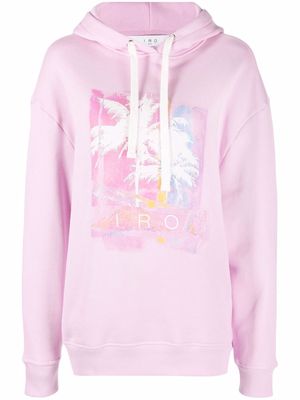 IRO palm tree-print hoodie - Pink