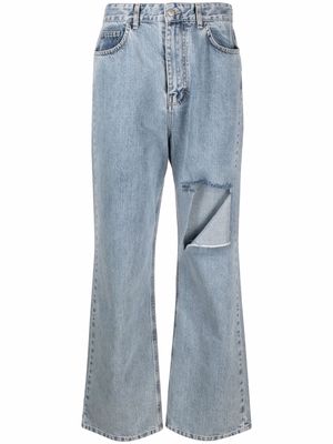 Rokh ripped-detail jeans - Blue