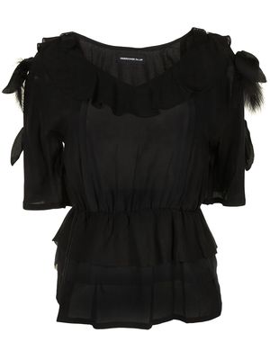 UNDERCOVER ribbon detail blouse - Black