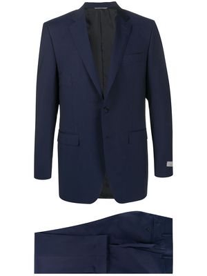 Canali micro-stripe slim fit suit - Blue