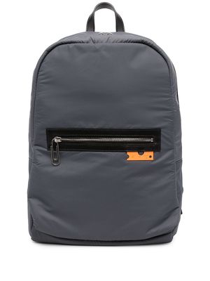 Off-White logo-patch zip-fastening backpack - Grey
