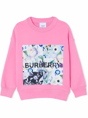 Burberry Kids logo-print long-sleeve sweatshirt - Pink