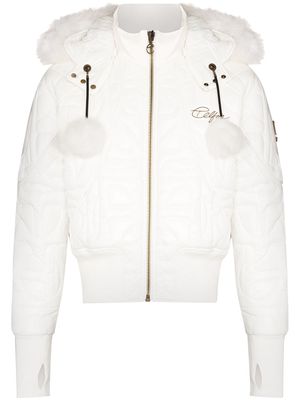 Moose Knuckles x Telfar quilted bomber jacket - White