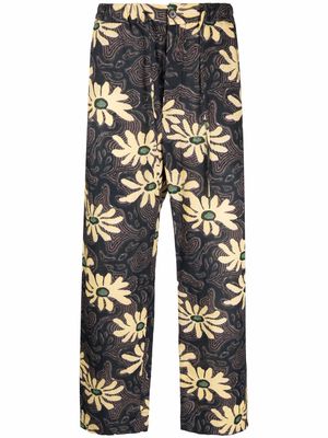 Nanushka all-over floral print trousers - Brown