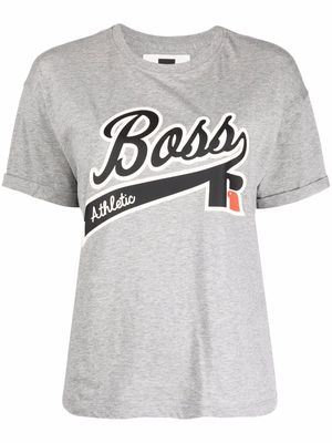 BOSS x Russell Athletic logo-print T-shirt - Grey