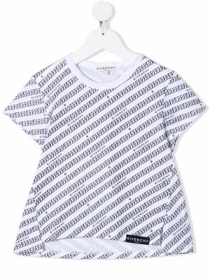 Givenchy Kids chain-print T-shirt - White