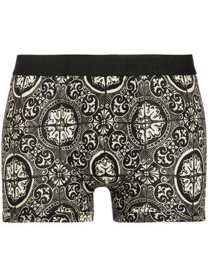 Dolce & Gabbana Maiolica print boxers - Black