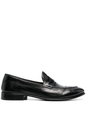Alberto Fasciani penny-slot leather loafers - Black