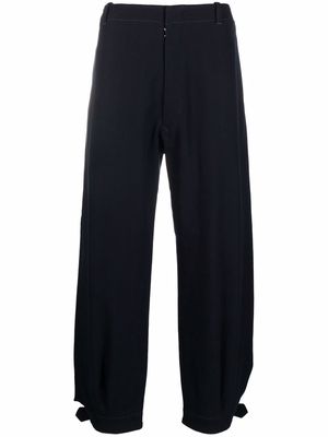 Maison Margiela belted-ankles loose-fit trousers - Blue