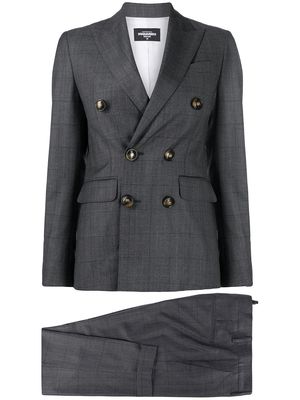 Dsquared2 double breasted virgin wool suit jacket - Grey