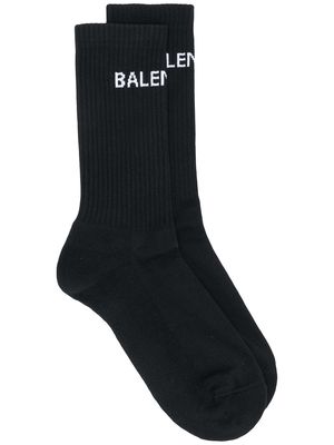 Balenciaga logo tennis socks - Black