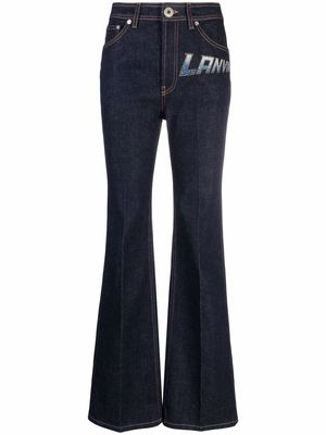 LANVIN logo-print straight-leg jeans - Blue