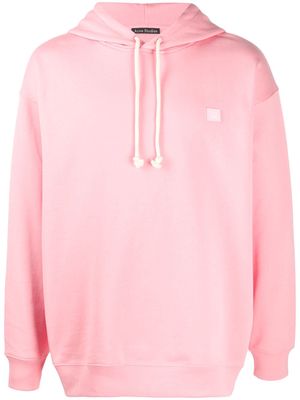 Acne Studios face-patch oversized hoodie - Pink