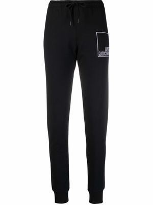 Love Moschino embroidered-logo track pants - Black