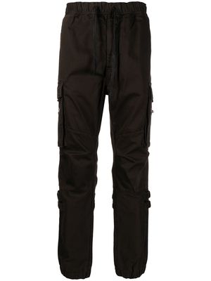 izzue drop crotch cargo trousers - Black