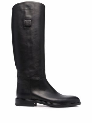 Buttero Elba leather knee-high boots - Black
