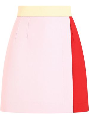 Dolce & Gabbana colour-block high-waisted skirt - Pink