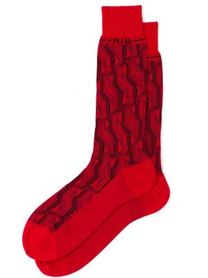 Prada Superfine wool ankle socks - Red