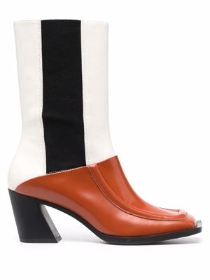 CamperLab Karole colour-block leather boots - White