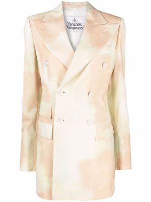 Vivienne Westwood Sky-print double-breasted blazer - Neutrals